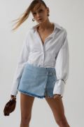 Kemer Detay Denim Şort Etek resmi